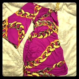 One shoulder clubbing dress